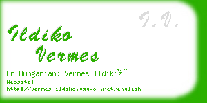 ildiko vermes business card